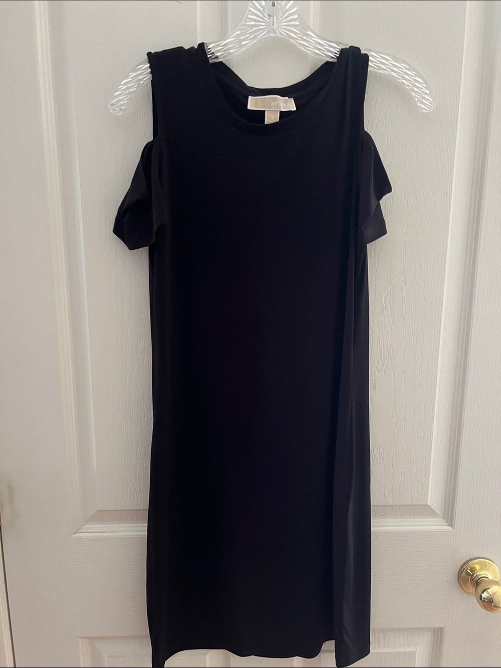 MICHAEL Michael Kors Black Cold-Shoulder Mini Dress